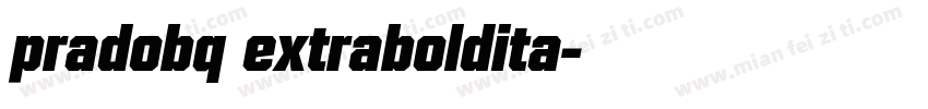 pradobq extraboldita字体转换